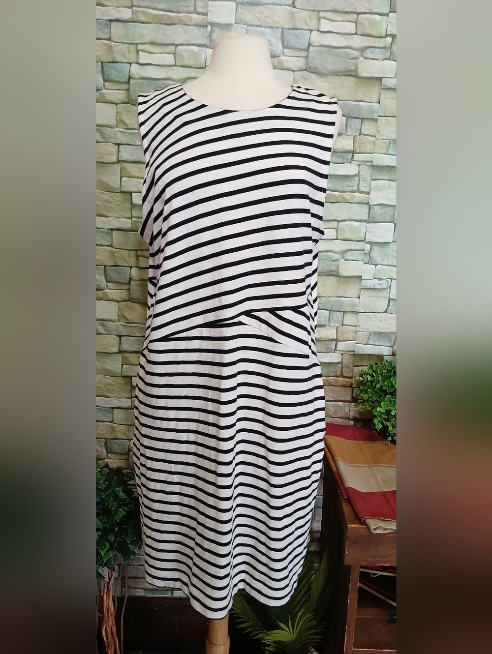 Talbots Womens XL Cotton Sheath Dress W/Pockets
